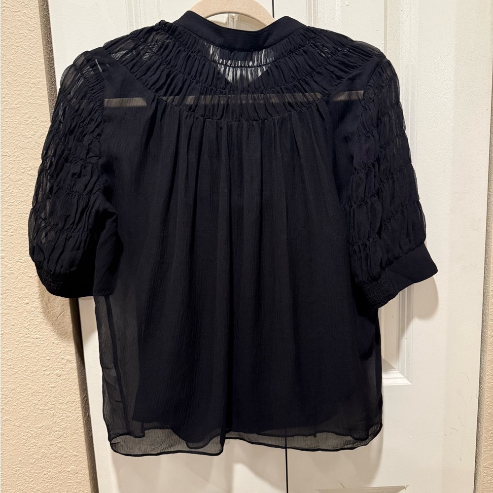 AYR Silk Cotton The Love Spell Blouse in Black , size Small - Picture 3 of 14